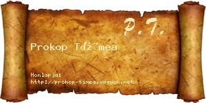 Prokop Tímea névjegykártya